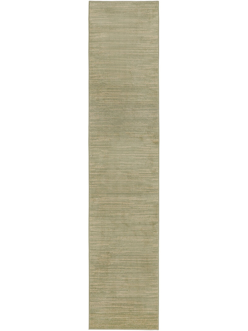 Nourison Essentials NRE01 Green/Gold 2' x 6' Rug image number 0