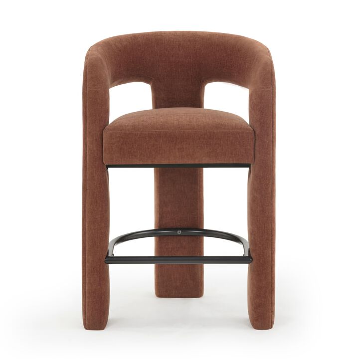 Malone Taupe Performance Chenille Counter Stool