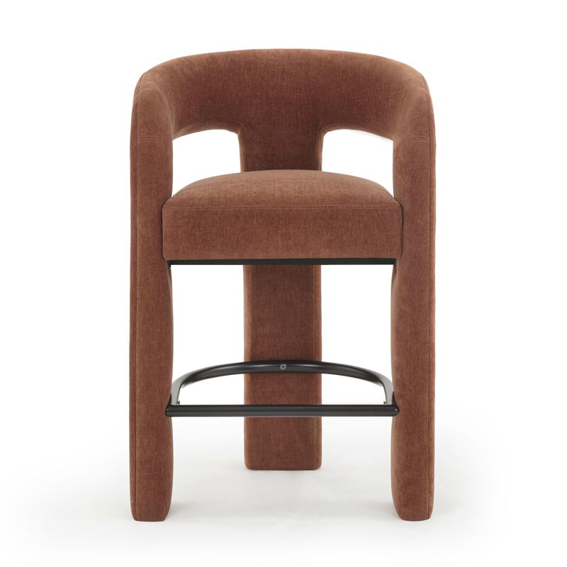 Malone Taupe Performance Chenille Counter Stool image number 0