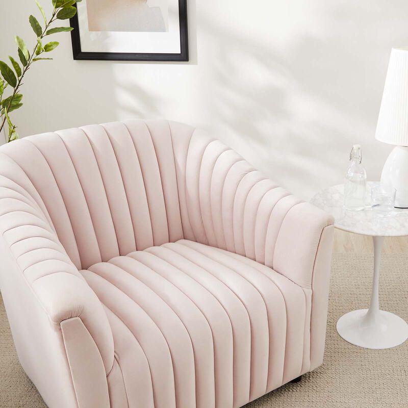 Announce Performance Velvet Channel Tufted Armchair image number 6