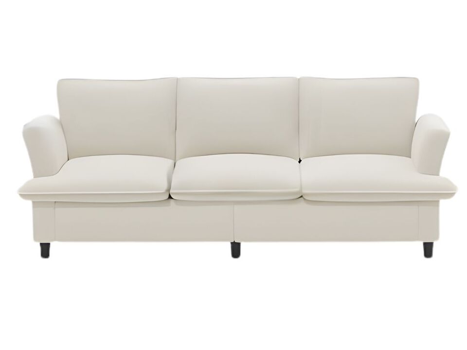 Corduroy Sofa &ndash; 89" Grey 3‑Seater Couch with Deep Seat, Strong Support & Pet‑Friendly Fabric