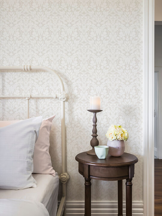 Rosali Cream Scroll Damask Wallpaper (Set of 2)