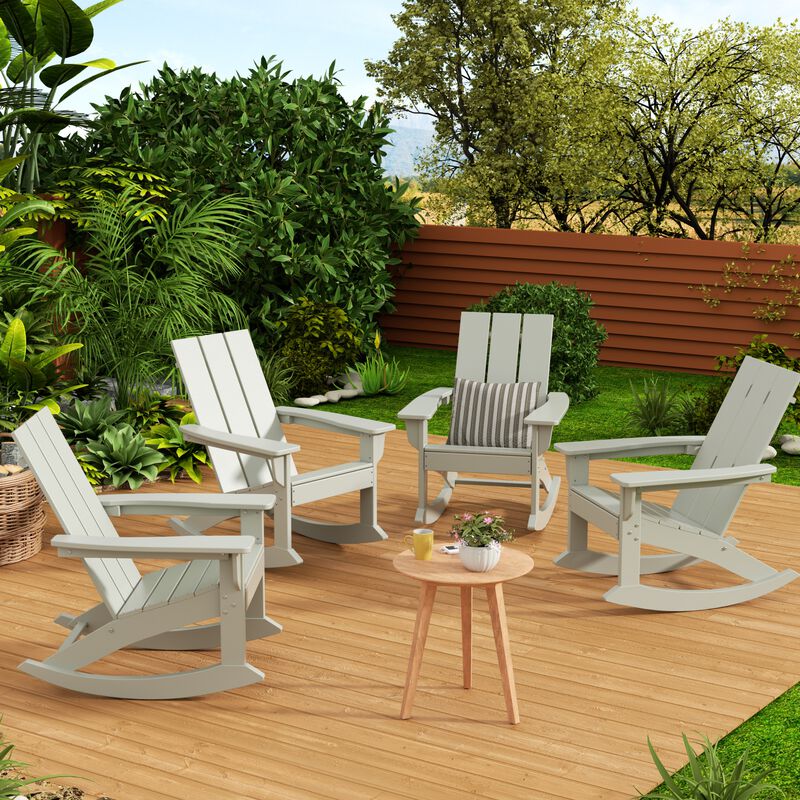 WestinTrends Modern Adirondack Outdoor Rocking Chair (Set of 4)