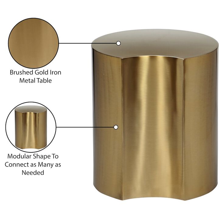 Meridian Furniture Dimple Gold End Table