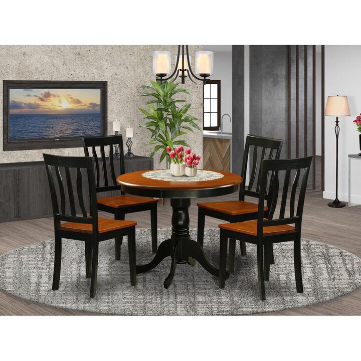 Dining set - 5 Pcs with 4 Wood Chairs