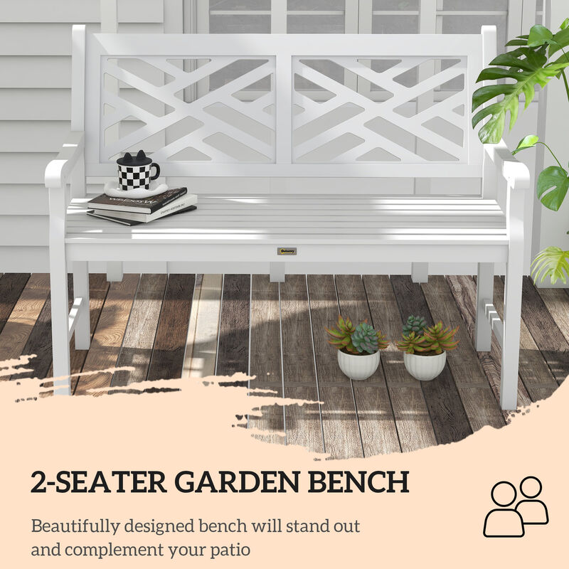 Hivvago 2-Seater Patio Bench with Geometric Pattern image number 4