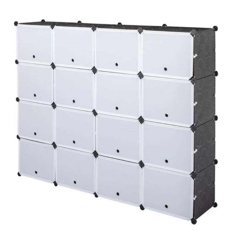 8-Tier Portable Shoe Rack 64-Pair Storage Organizer with 32 Grids for Shoes, Boots & Heels image number 3