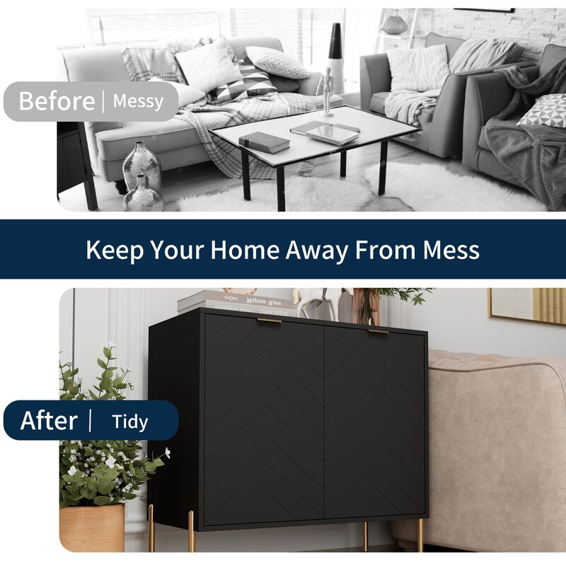 2-Door Accent Cabinet Storage Cabinet