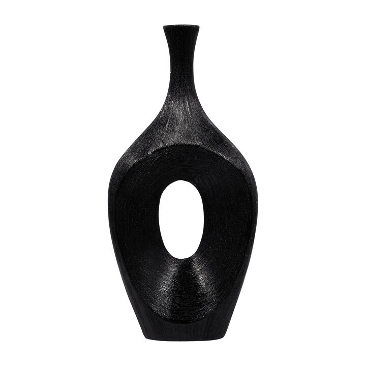 19" Scratched Open Cut Vase