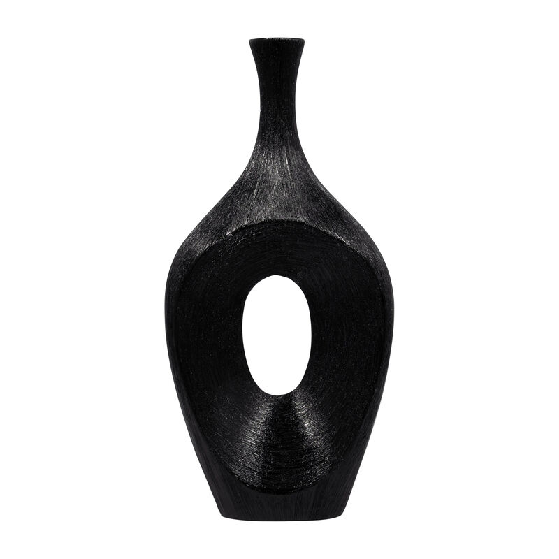 19" Scratched Open Cut Vase image number 0