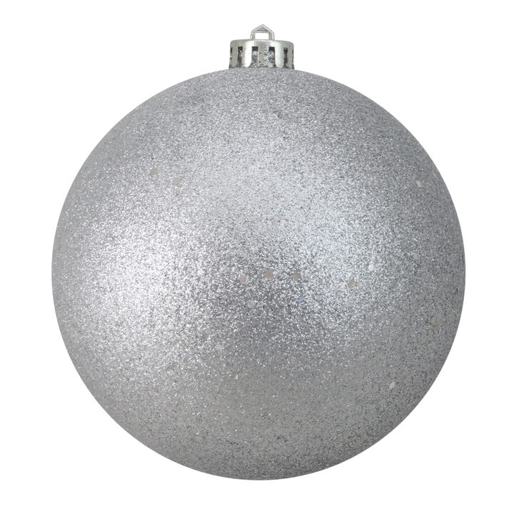 Holographic Glitter Silver Splendor Shatterproof Christmas Ball Ornament 6" (150mm)