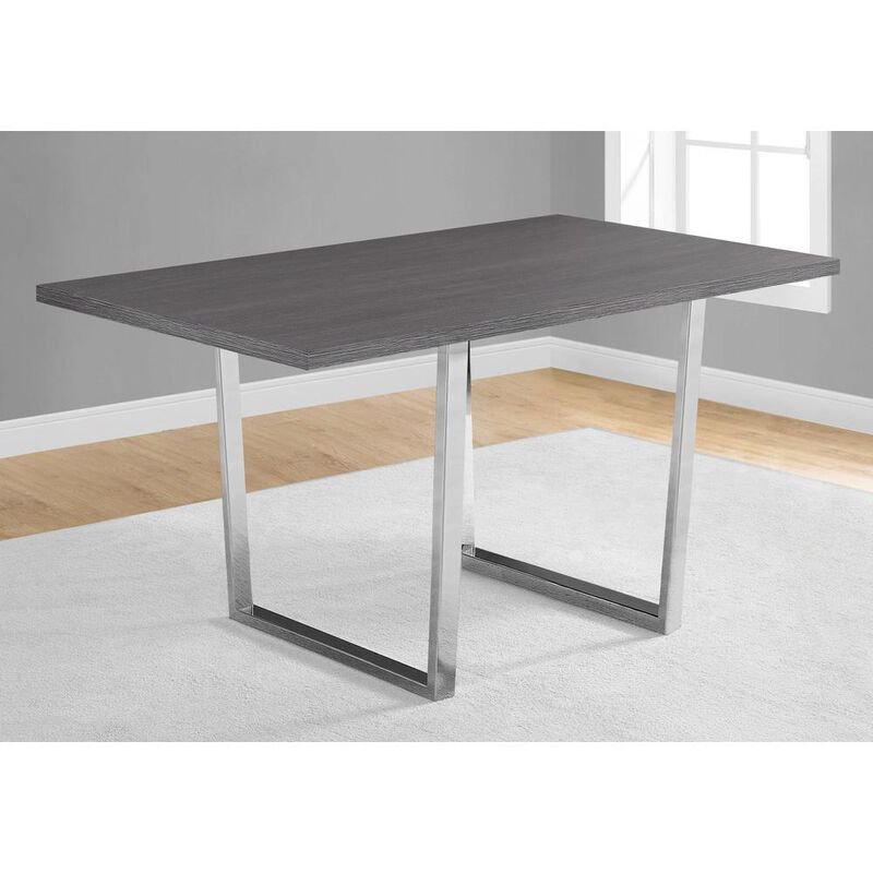 Dining Table, 60 Rectangular, Kitchen, Dining Room, Dark Grey Laminate