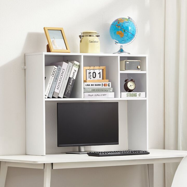Compact Desktop Bookshelf with Display Shelf and Stable Non-Slip Feet
