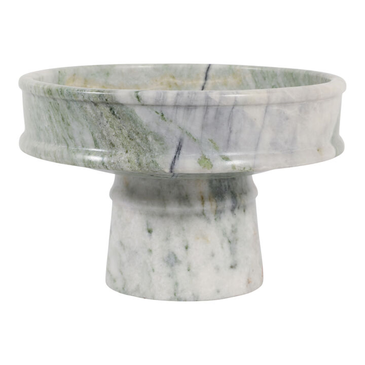 Rimmon Green Marble Pedestal Bowl