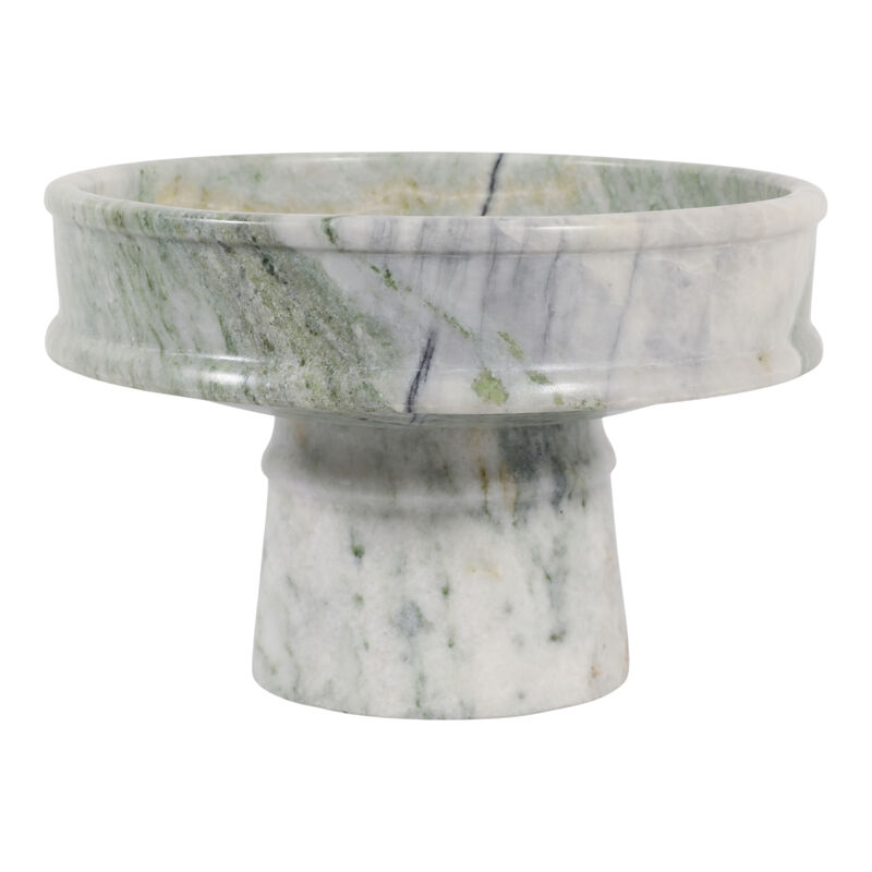 Rimmon Green Marble Pedestal Bowl image number 0