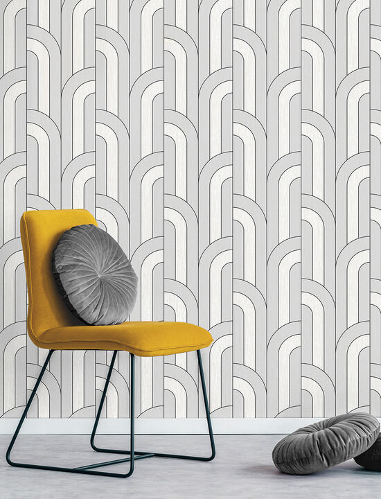 Ezra Platinum Arch Wallpaper (Set of 2)