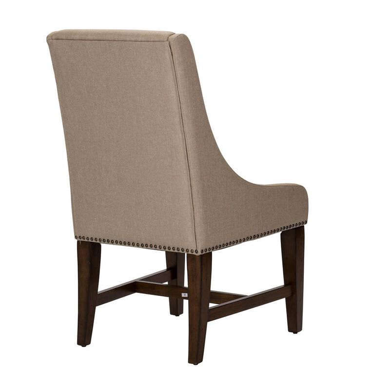 Liberty Furniture Armand Upholstered Side Chair (RTA)-Set of 2 in Antique Brownstone image number 1
