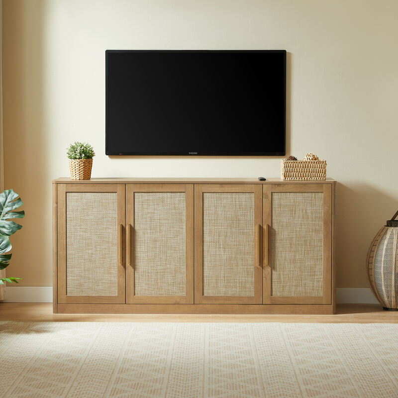 Nalhob 67" Rattan Sideboard image number 3