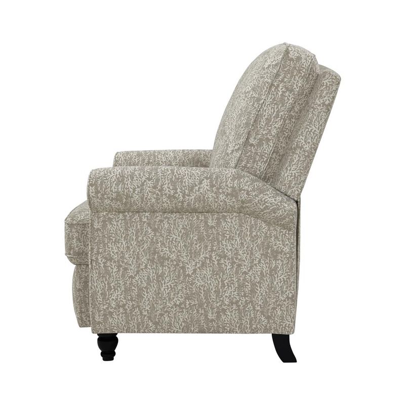 ProLounger Pushback Recliner in Taupe Coral Print