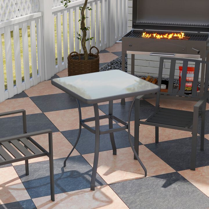 Hivvago 27" Square Outdoor Bistro Table