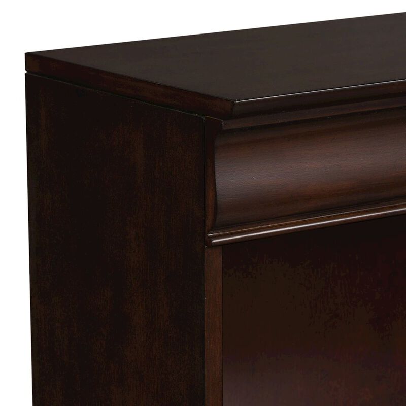 Liberty Furniture Stepped Bookcase Wall Home Office 4 PcSet Adjustable Shelves - Cognac Wood Frame image number 8