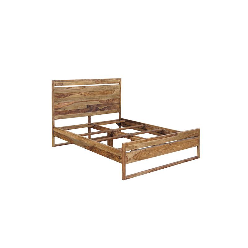 Porter Designs Urban Solid Sheesham Wood Queen Bed, Natural