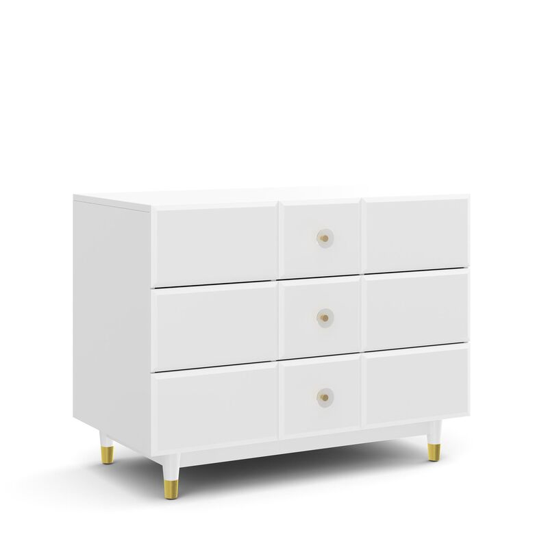 Aviary 3-Drawer Dresser with Gold Hardware