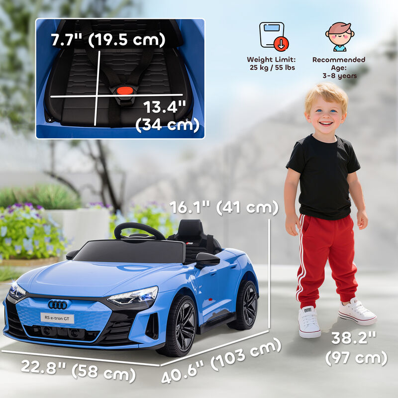 BreeBe Audi RS e-tron GT 12V Ride On Car for Kids with Parent Remote image number 2