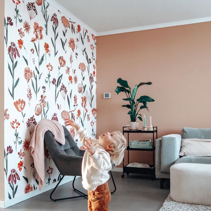 Day Dreamers Ray of Flower Pink Mural RB266