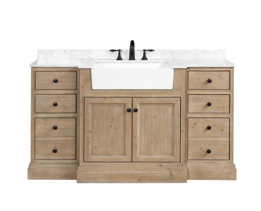 Kelly 60" Bathroom Vanity Weathered