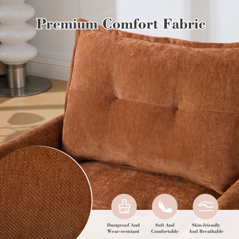 Secra Modern Chenille Swivel Accent Chair image number 4
