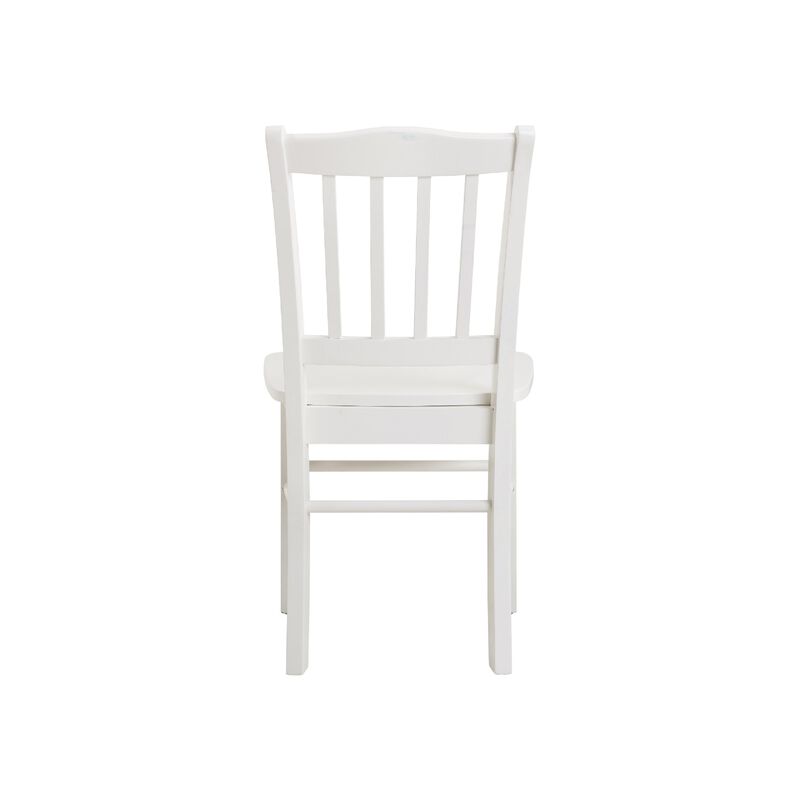 Nova Dining Side Chair Set of 2, Shaker Style, Cream White Wood image number 4