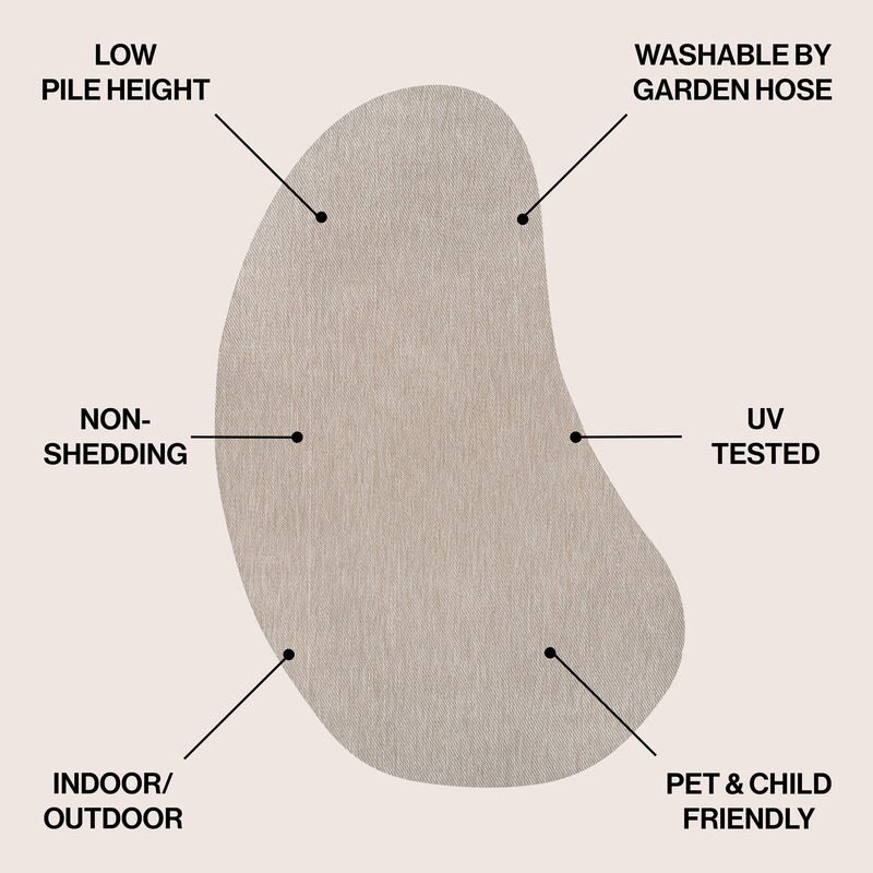 Evan Modern Rustic Organic Curve Area Rug