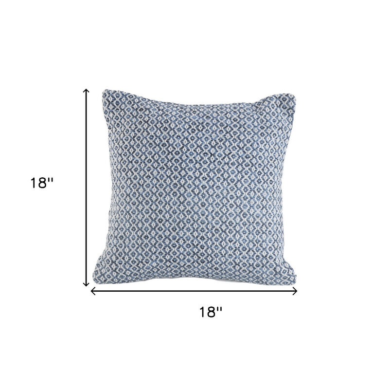 HomeRoots Set of Two Blue Chevron Cotton Throw Pillows image number 6