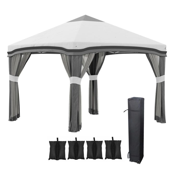 Hivvago Pop-Up 10' x 10' Party Tent with Sand Bags