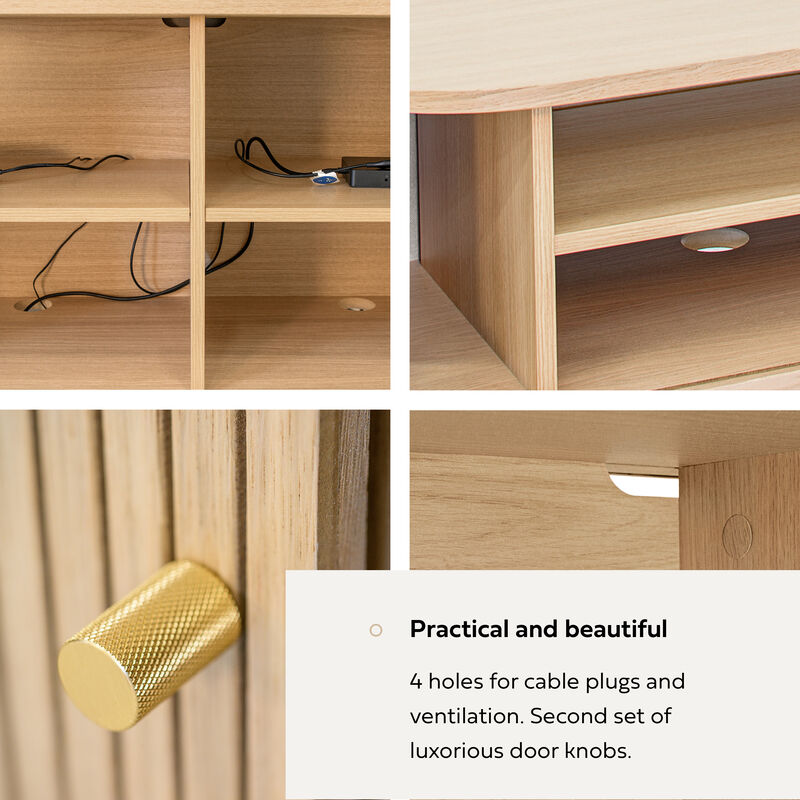 SLIDDO 55 TV Stand with storage.