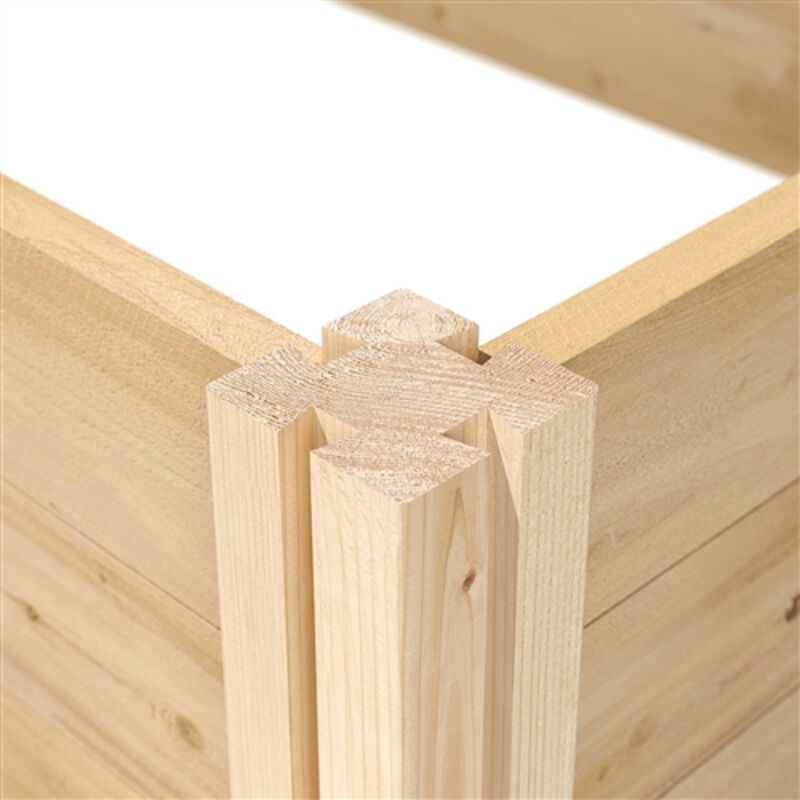 Farmhouse-Style Cedar Wood Raised Garden Bed – Ideal for Vegetables and Flowers