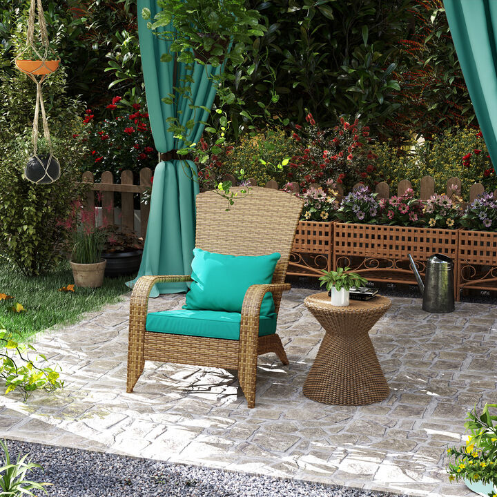 Hivvago Patio Adirondack Chair with Cushions and Curved Back