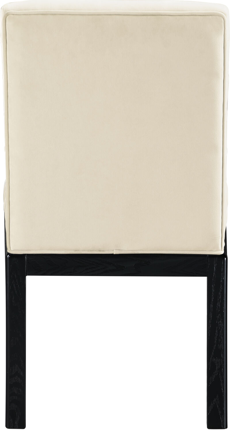 Meridian Furniture Evelyn Beige Velvet Dining Chair image number 4