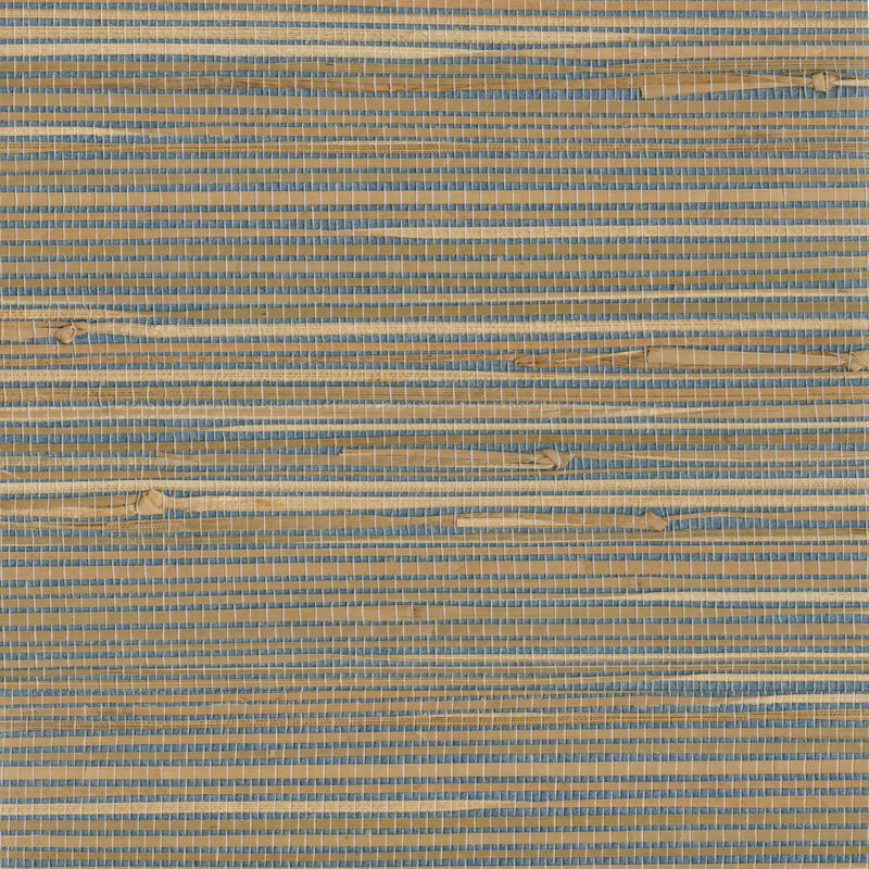 Jissai Mariner Blue Grasscloth Wallpaper image number 0