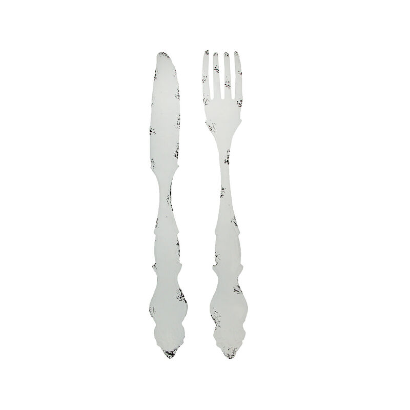 30 In Large Utensil Wall Art Decorative Knife Fork Farmhouse Kitchen Set of 2 image number 0