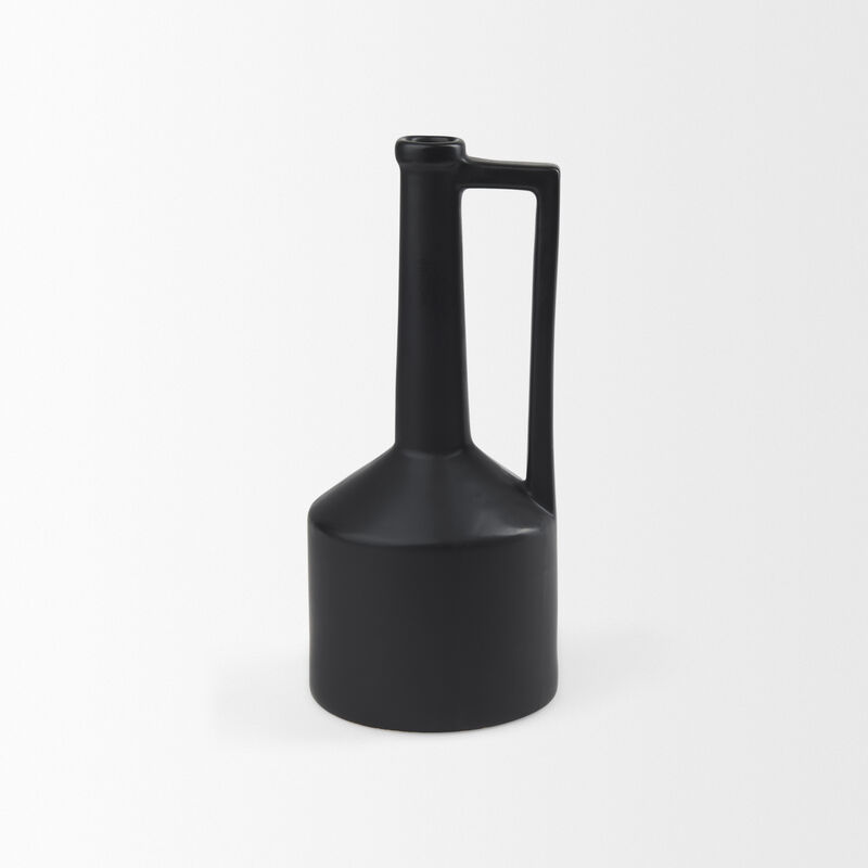 Burton Matte Black Jug Vase