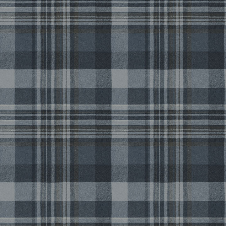 Dutton Plaid Indigo Wallpaper
