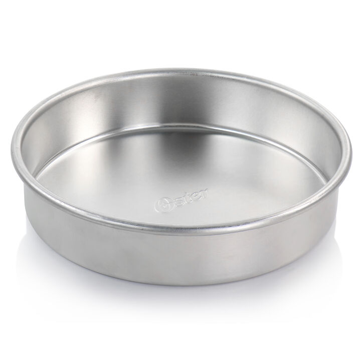 Oster Baker's Glee 9 Inch Aluminum Round Cake Pan in Silver