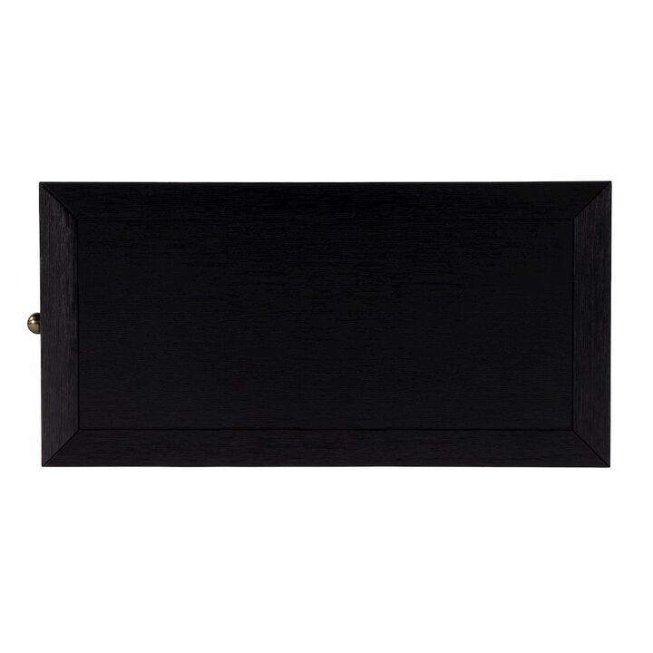 Butler Specialty 12 in. W Rectangular Wood 1 Door Narrow End Table with Pull-Out Tray, Coffee