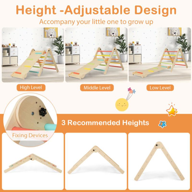 Hivvago 7-in-1 Indoor Climbing Toys for Toddlers with Reversible Ramp