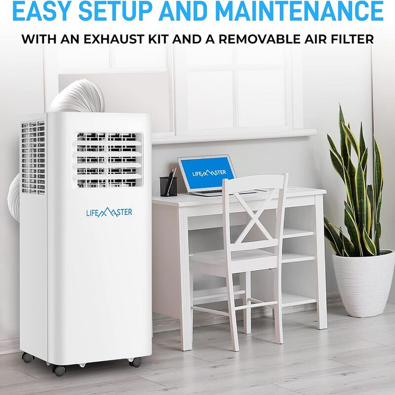 10,000 BTU Portable Air Conditioners, Room Air Conditioner with Digital Remote for Room up to 450 Sq.Ft, 3-in-1 Portable AC Unit with with Installation Kit for Home/Office/Dorms