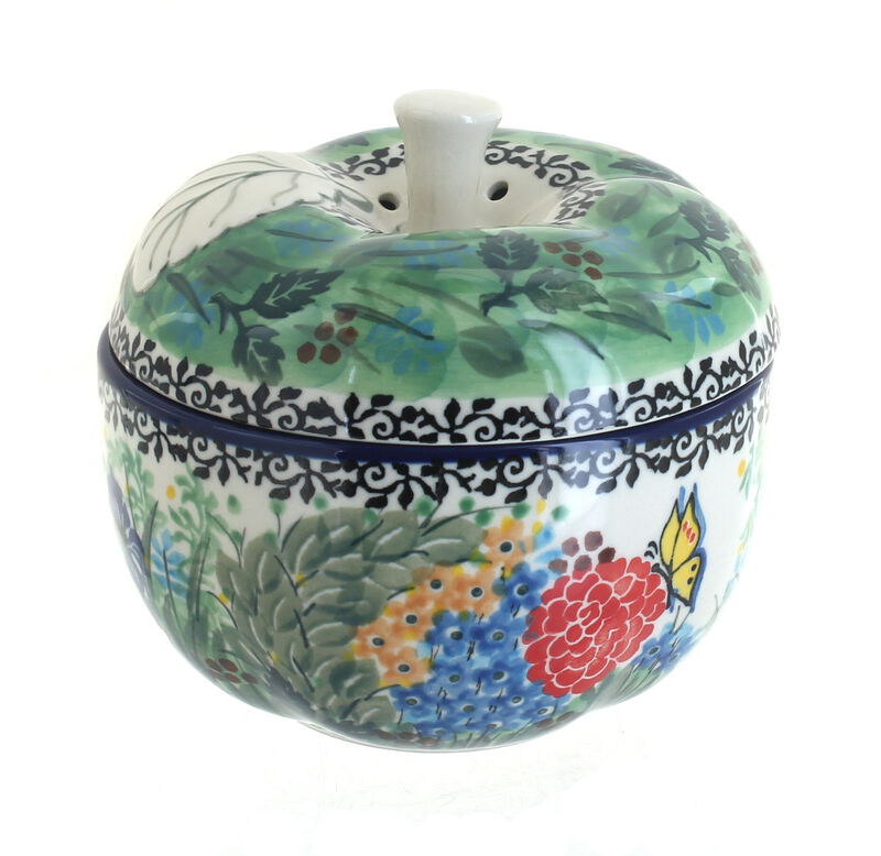 Blue Rose Polish Pottery Harvest Bounty Apple Baker