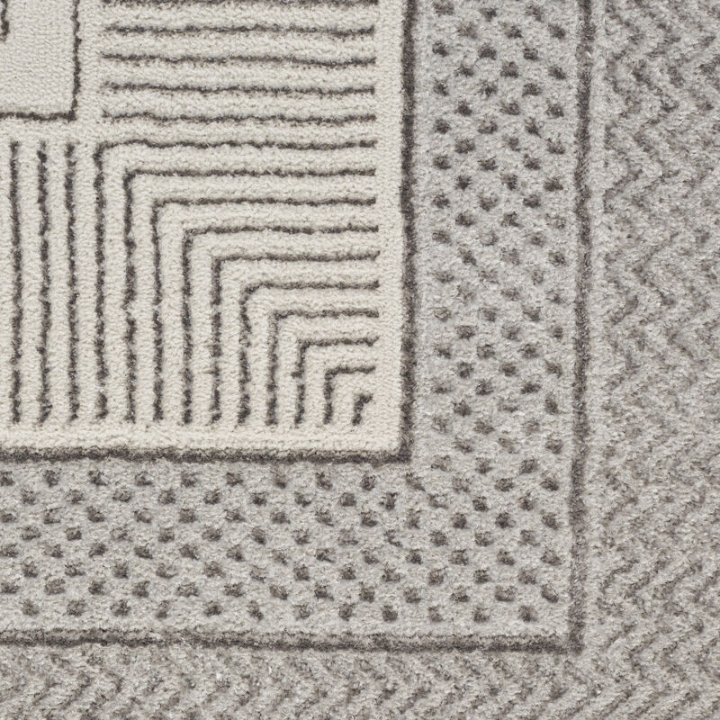 HomeRoots Geometric Non Skid Runner Rug image number 0