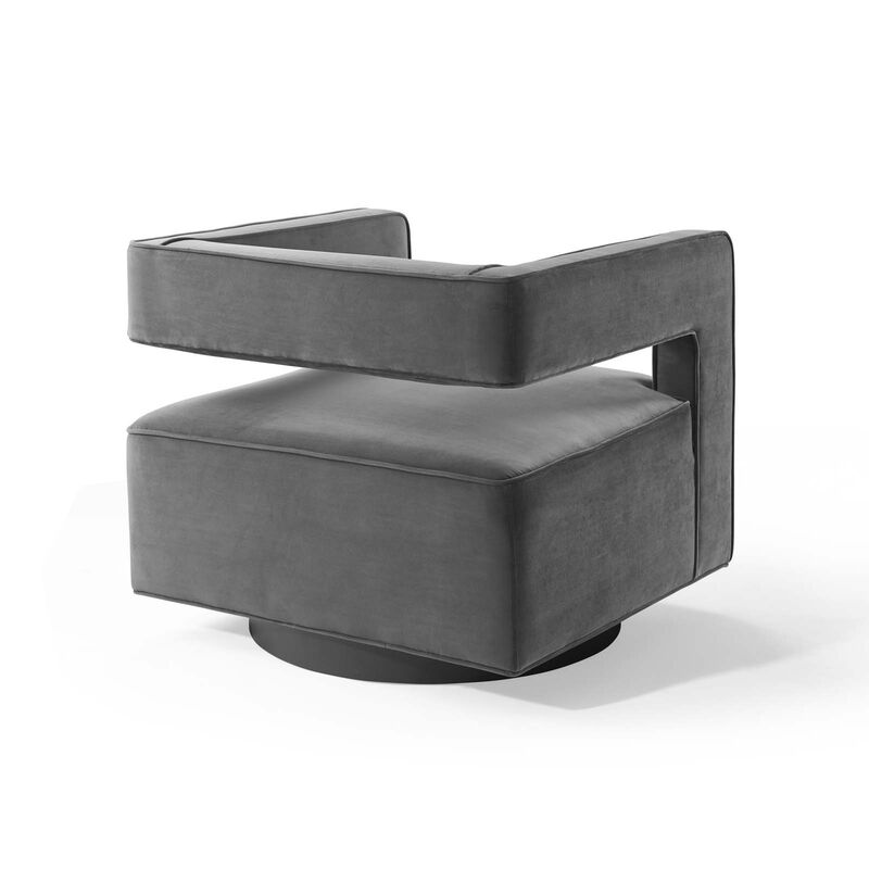 Booth Performance Velvet  Performance Velvet Swivel Armchair image number 4